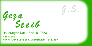 geza steib business card